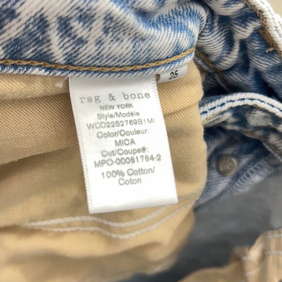 RAG & BONE Rosa Mid Rise Boyfriend Jeans Mica Light Wash {3L51} - Picture 7 of 7